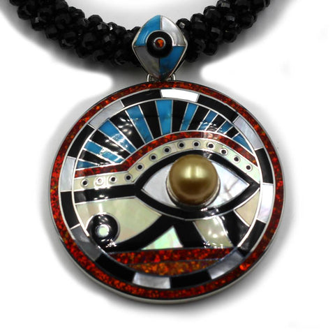 Egyptian Pearl Eye Pendant