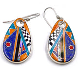 Multi Stone Inlay Earrings