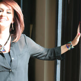 Multi stone inlay necklace with turquoise by Kelly Charveaux