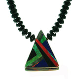 Multi stone inlay necklace with turquoise by Kelly Charveaux