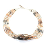 Moonstone necklace with inlay by Kelly Charveaux