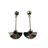 Garnet Fan Earrings
