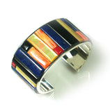 Lapis and spiny oyster inlay bracelet by Kelly Charveaux