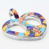 Inlay heart pendant jewelry by Kelly Charveaux