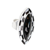 Black Onyx Checkerboard Ring By Kelly Charveaux