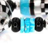 turquoise and checkerboard necklace by Kelly Charveaux