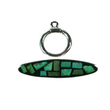 Turquoise inlay toggle clasp by Kelly Charveaux