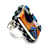 Multi Stone Inlay Ring