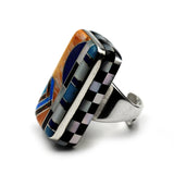 Multi Stone Inlay Ring