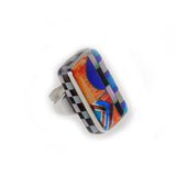Multi Stone Inlay Ring