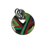 Turquoise inlay pendant by Kelly Charveaux