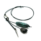 Turquoise And Leather Bohemian Necklace