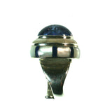 Tanzanite rind with mother of pearl inlay by Kelly Charveaux