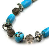 Turquoise & Abalone Inlay Bead Necklace