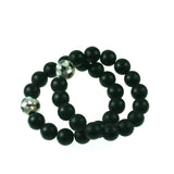 Stretch bracelet with inlay bead
