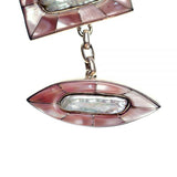 Freshwater pearl belt with pink shell inlay by Kelly Charveaux