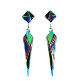 Inlay dangle earrings by Kelly Charveaux