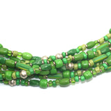 (neck001) Green Trade Bead Necklace