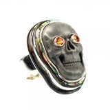Skull Ring with Citrine