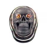 Skull Ring with Citrine