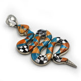 Inlay rattlesnake pendant by Charveaux