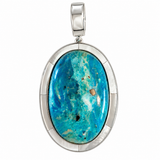 Blue Peruvian Opal Pendant