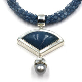 Aquamarine Pendant With Pearl