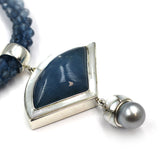 Aquamarine Pendant With Pearl