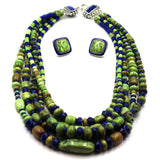 Gaspeite And Lapis Necklace