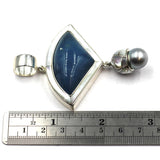 Aquamarine Pendant With Pearl