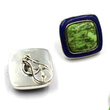 Gaspeite And Lapis Earrings