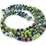 Gaspeite And Lapis Necklace