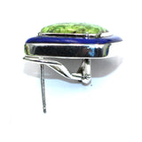 Gaspeite And Lapis Earrings