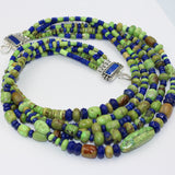 Gaspeite And Lapis Necklace