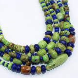 Gaspeite And Lapis Necklace