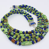 Gaspeite And Lapis Necklace