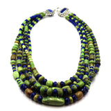 Gaspeite And Lapis Necklace