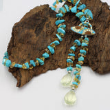 Sunflower Turquoise and Citrine Necklace
