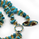 Sunflower Turquoise and Citrine Necklace