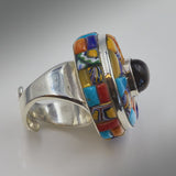 trade bead inlay ring by kelly charveaux
