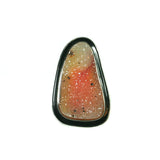 Agate druzy ring with inlay by Charveaux