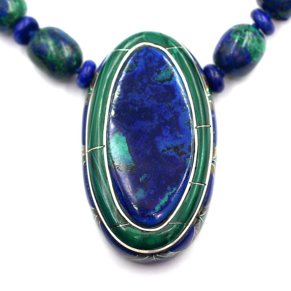 neck006) Azurite Necklace – Charveaux