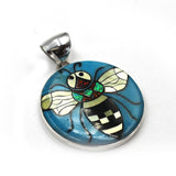 Inlay bee pendant by Kelly Charveaux