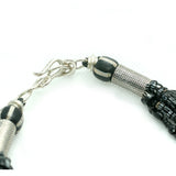 African Black Trade Bead Necklace by Kelly Charveaux