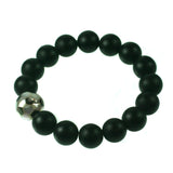 Stretch bracelet with inlay bead