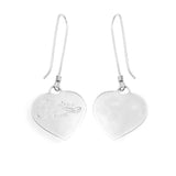 Mother of pearl inlay heart earrings by Kelly Charveaux