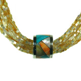 Golden Mother Of Pearl Necklace