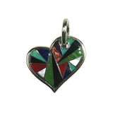 Inlay heart pendant by Kelly Charveaux