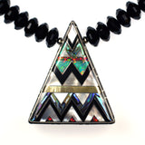 Aztec inlay temple necklace by Kelly Charveaux