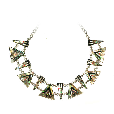 Aztec inlay  necklace by Kelly Charveaux